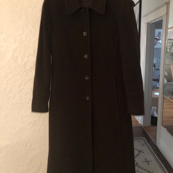 LOUIS VUITTON Long Wool & Cashmere Coat size 6 - Picture 2 of 9